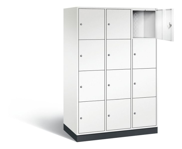 C+P XL lockerkast Intro, H1950xB1220xD590mm, kleur: verkeerswit, 8470-303 S10095