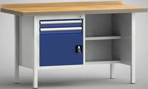 KLW professionele werkbank - 1500 x 700 x 845 mm L x D x H, WP138N-1500M45-E7020