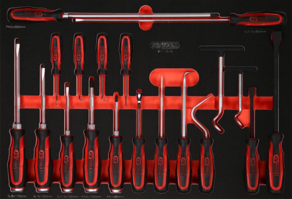 KS Tools PERFORMANCEplus gereedschapset 19-delig schroevendraaier en haak, 811.1019