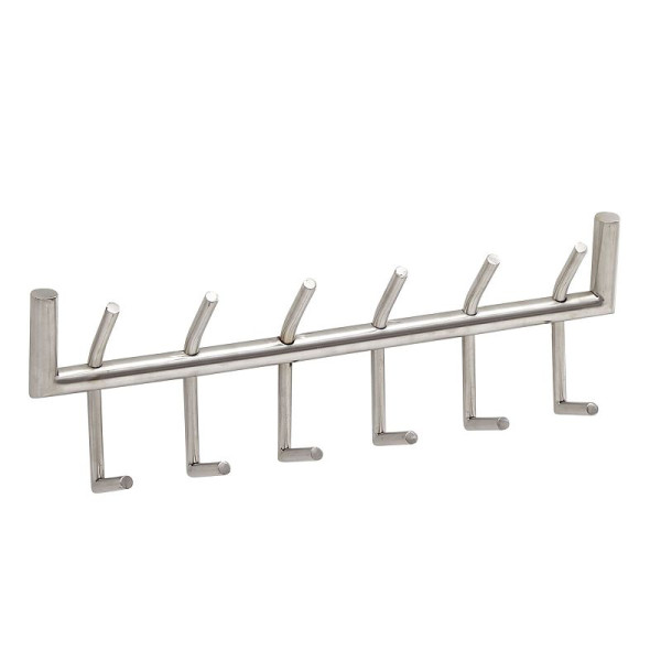 Wohnling wandkapstok metaal zilver 60x19x10 cm design halkapstok staal, haakrek wandpaneel, wandkapstok, halkapstok, WL6.444