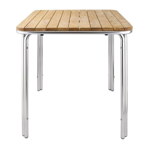 Bolero vierkante tafel essenhout 4 poten 70cm, GL982