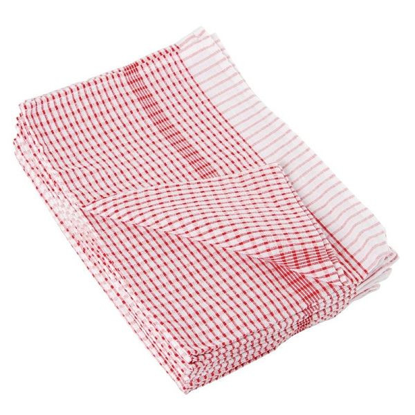 Vogue Wonderdry theedoeken rood, pak van 10, CC595