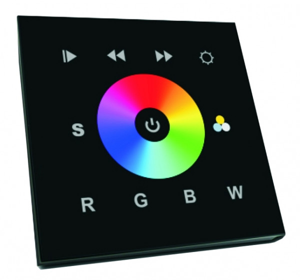 rutec Projekt DMX touch panel 1 ZONE RGBW DMX touch panel glas - zwart, PHZ500