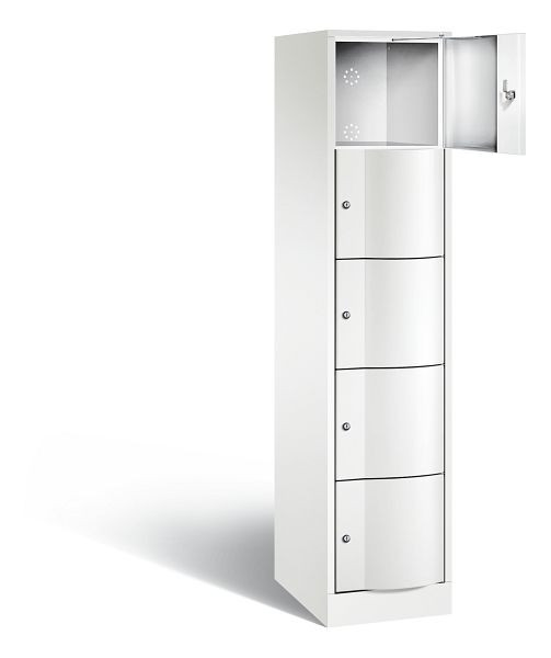 C+P lockerkast Resisto, H1950xB396xD540mm, kleur: verkeerswit, 8570-172 S10239