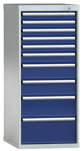 KLW ladekast 1325 x 572 x 605 mm H x B x D, inbouwmaten: 1225 mm, indeling: 27x27 stuks, SEA1325-10EP-001