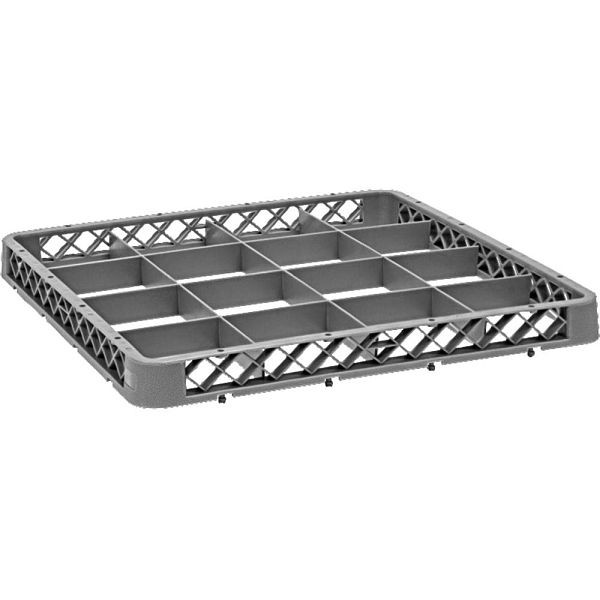 gel-o-mat opzetrand voor glazen + kopjes met 16 vakken, 500x500x104 mm, 3043.AR16