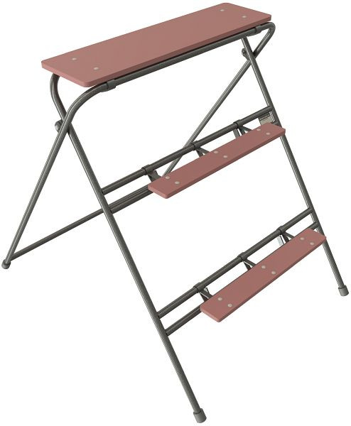 Schake werktrap, verzinkt, 3 treden, breedte: 1,00 m, hoogte: 1,20 m, 10154V