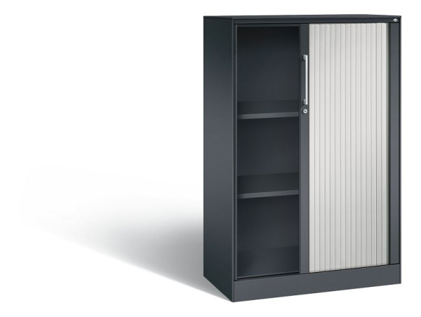 C+P rolluikkast Asisto, H1310xB800xD435mm, kleur: zwartgrijs/lichtgrijs, beugelgreep, 3 niveaus, 143033-000 S10056