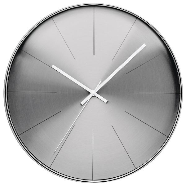 Technoline quartz wandklok grijs, aluminium design, afmetingen: Ø390 mm, WT 2410 grijs