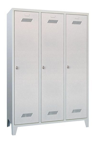 Pavoy Kleiderschrank mit Füßen 1850/500/1200, 3 Abteile, Zylinderschloss, 60201-314-031-910