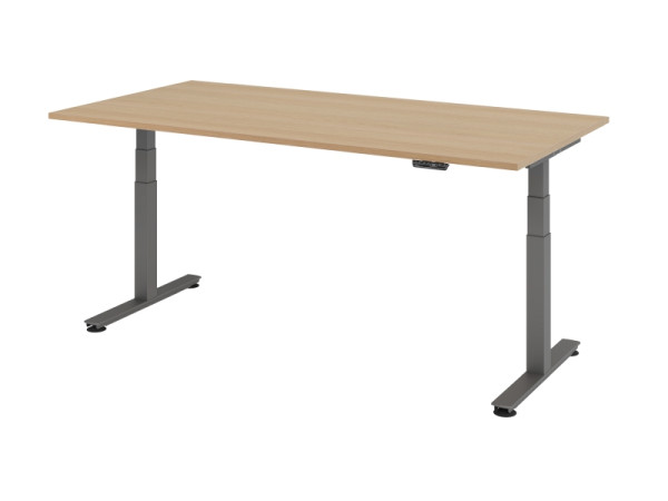 Hammerbacher zit-sta bureau elektrisch 200x100cm eiken, VXDSM2E/E/G