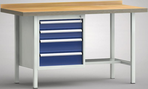 KLW standaard werkbank - 1500 x 700 x 840 mm L x D x H, WS118N-1500M40-E7025