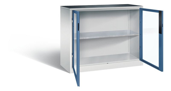 C+P gereedschapskast Acurado, H1000xB1200xD500mm, kleur: lichtgrijs / verre blauw, verzonken handgreep, 8831-055 S10230