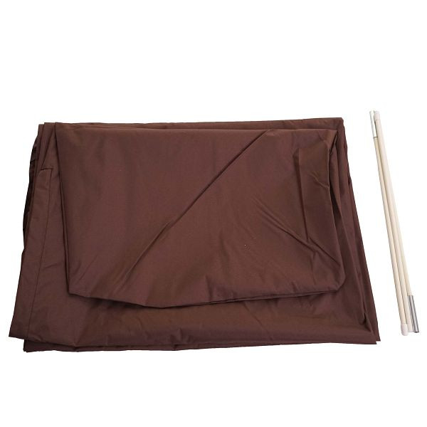 Mendler beschermhoes HWC voor zweefparasol tot 4,3 m (3x3 m), hoes met rits, bruin, 76828