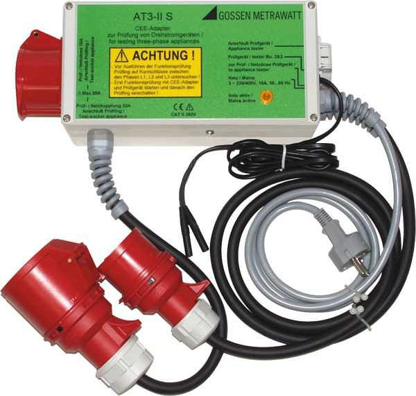 Gossen Metrawatt-adapter voor actief en passief testen, AT3-II S (CEE 16/32 DI-adapter), Z745T