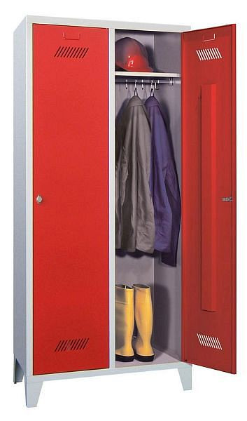 Pavoy Kleiderschrank mit Füßen 1850/500/800, 2 Abteile, Drehriegelverschluss, 60201-214-032-910