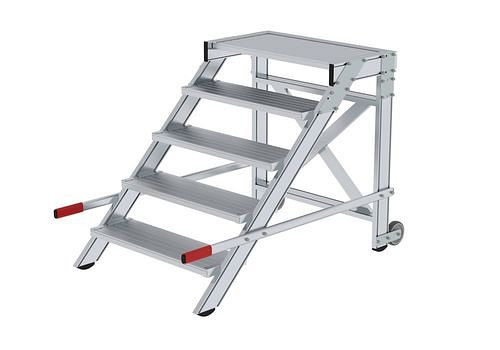 Krause mobiel werkplatform, van aluminium, 5 treden, tredebreedte 800 mm, 274513