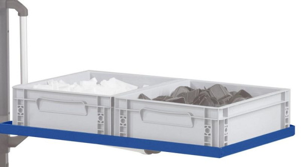 ANKE kantelbaar opbergvak voor basisframe; 625x410x25 mm; RAL 7035; voor montage op basisframe; uitrusten z. B. met 2 eurobakken 400x300x120 mm