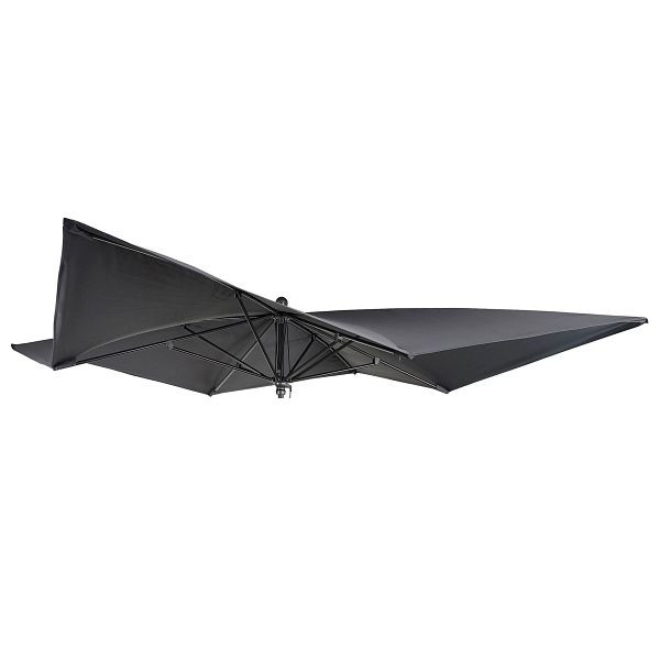 Mendler vervangende hoes voor luxe parasol HWC-A37, parasolhoes vervangende hoes, 3x3m (Ø4,24m) polyester, antraciet, 75873