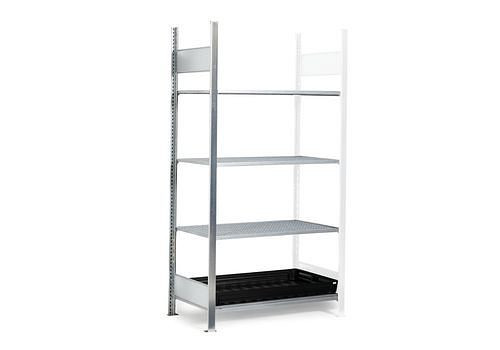 DENIOS Gefahrstoffregal GKG 1040-V pro, verzinkt Gitterroste, 1012 x 437 x 2000, Anbaufeld, 273903