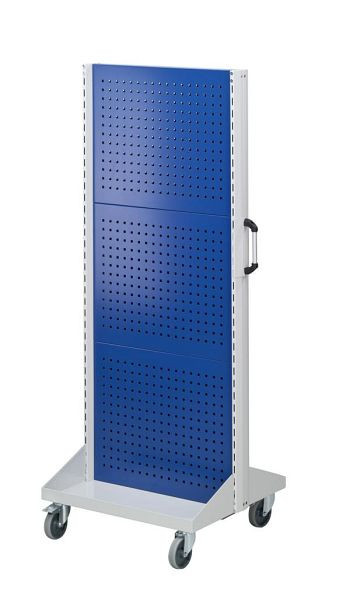 ANKE geperforeerde metalen basispanelen voor auto's; 800 x 720 x 1950 mm; RAL 7035/5010; met 6 x geperforeerd metalen paneel (3 x per zijde), 962.065
