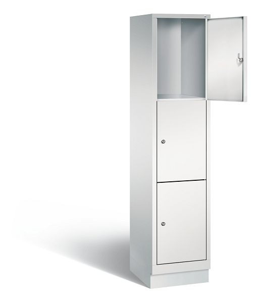 C+P lockerkast Evolo, H1800xB420xD500mm, kleur: lichtgrijs, 48020-123 S10002