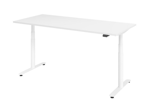 Hammerbacher zit-sta bureau elektrisch 180x80cm wit/wit, VXDLR19/W/W
