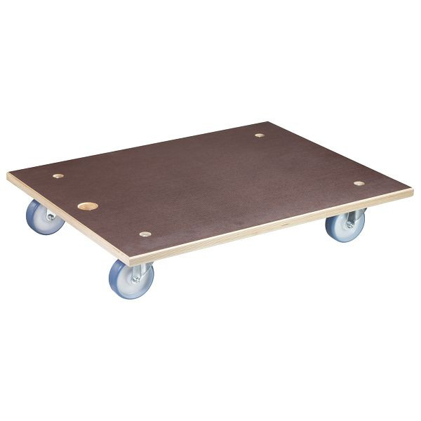 WAGNER Transporthilfe MM1147 780x590x24mm, FSDP, 4 Transportgerätrollen, Raddurchmesser 100mm, soft, Rollenlager, Tragkraft 500kg, 20114701