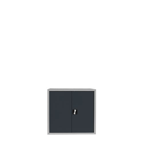Lüllmann archiefkast/vleugeldeurkast, 750 x 800 x 380 mm, lichtgrijs/antracietgrijs, 530308