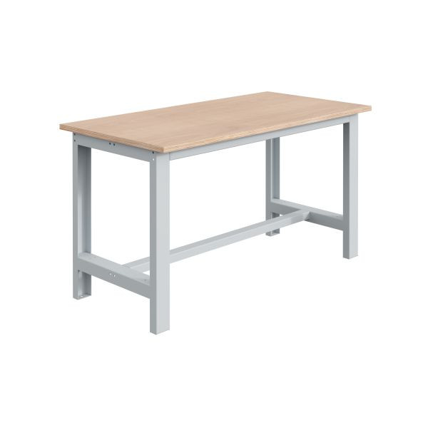 SOFAME SI zware werkbank B 1200 x D 750 x H 824 mm, multiplex werkblad 24 mm, lichtgrijs RAL 7035, W010010055GC