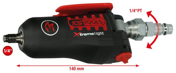 KS Tools 1/4" MONSTER Xtremelight mini persluchtslagmoersleutel met tuimelschakelaar, 108Nm, 515.1470