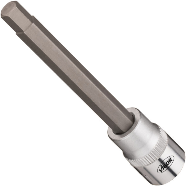 VIGOR dopsleutelinzet, hol vierkant 10 mm (3/8 inch), binnenzeskantprofiel, 7 mm, lengte: 92 mm, V7158-6
