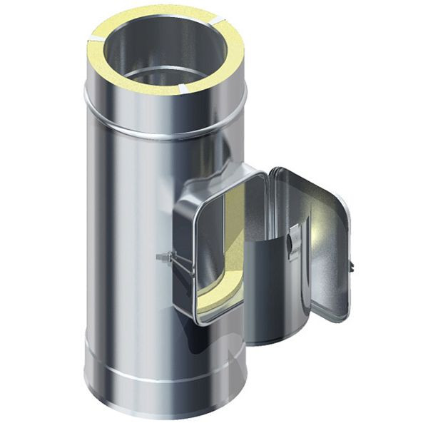 Solarbayer buitenschoorsteenreinigingsstuk 200/0,5mm, met vierkante reinigingsdeur, 530050401