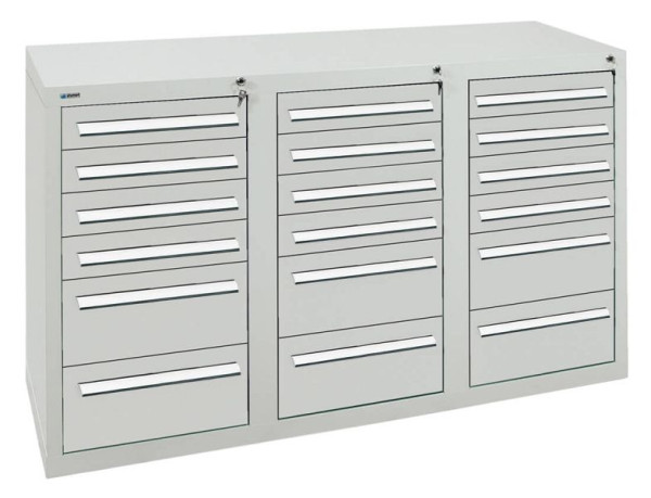 stumpf ladekast serie T-100 / 35-3, RAL 7035/7035, 18 laden (12x100, 6x200mm), 8153507