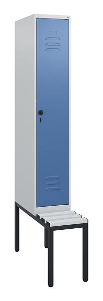 C+P verschoningskast Classic PLUS, met onderbank, 1950x300x815mm, 7035/5023, draaigrendel, 0800505-10 S10035