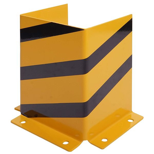 Mendler Rammschutz HWC-J50, aanrijbeveiliging hoekbeveiliging, met boutanker metaal U-vorm 40x30x25cm geel-zwart, 80955