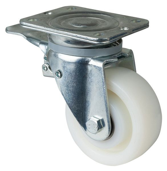 BS Rollen Zwaarlastwiel met rem, wielbreedte 45 mm, wiel-Ø 125 mm, draagvermogen 600 kg, loopvlak/wiellichaam kunststof, kogellager, N120.B15.126