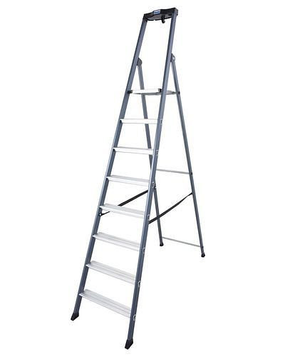 Krause trap Sepro S, geanodiseerd, extreem slipvast platform, 8 treden, 257469