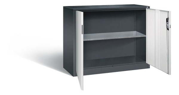 C+P gereedschapskast Acurado, H1000xB1200xD500mm, kleur: zwartgrijs/lichtgrijs, verzonken handgreep, 8831-000 S10272