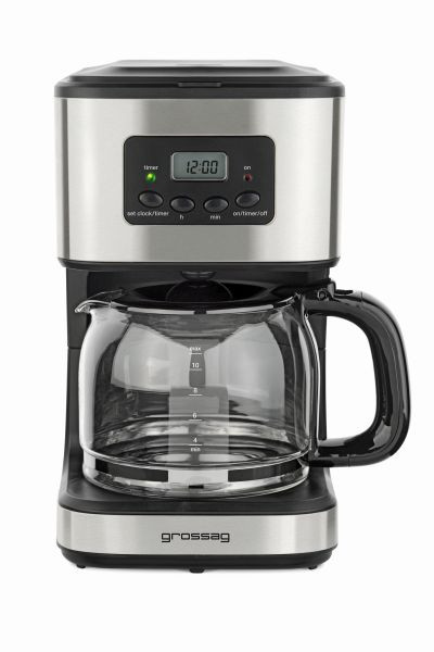 grossag 10 Tassen Kaffee-Automat mit Glaskanne, weiß, KA 46.17