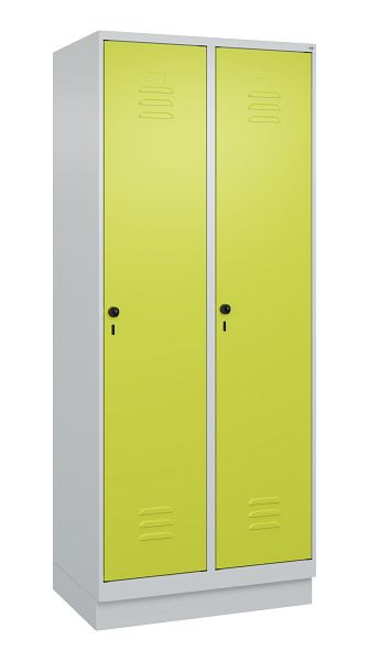 C+P luierkluis Classic PLUS met middenwand, bodem, 2 vakken, 1950x800x500mm, 7035/0024, veiligheidsdraaigrendel, 080020-22F S10010