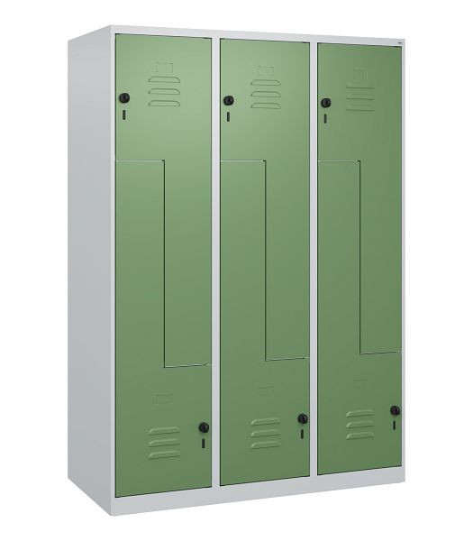 C+P Z-Spind Classic PLUS, 6 Abteile, 1700x1200x500mm, 7035/6011, Drehriegel, 0800037-326 S10028