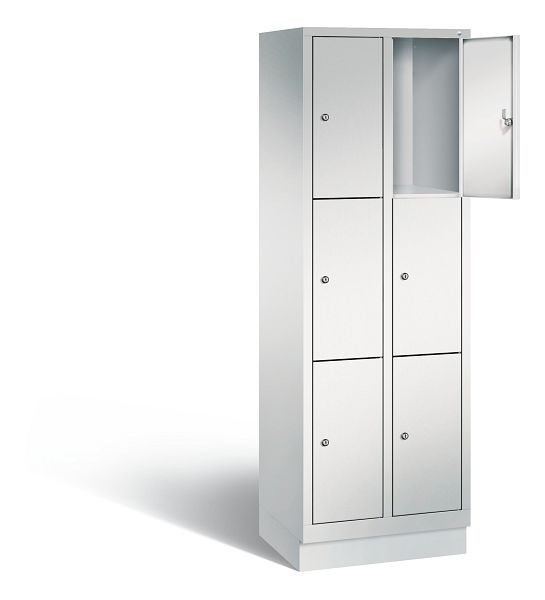 C+P lockerkast Evolo, H1800xB610xD500mm, kleur: lichtgrijs, 48020-203 S10001
