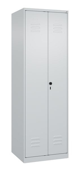 C+P Umkleidespind Classic PLUS SW, 2 Abteile, 1850x600x500mm, 7035/7035, Drehriegel, 080002-20 S10010