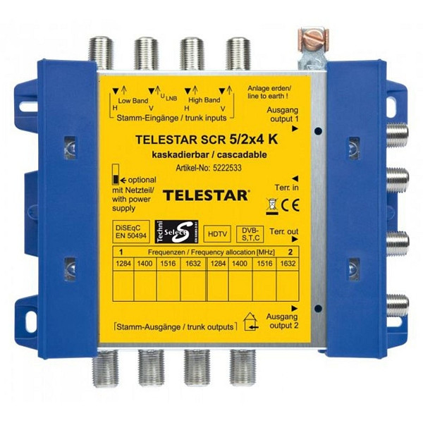 TELESTAR cascade-eenheid SCR 5 / 2x4 K incl. F-snelkoppeling, 5222533F