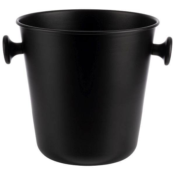 APS wijn/champagnekoeler, Ø 21,5 x 22 cm, 5 liter, aluminium, zwart, met 2 ABS handgrepen, voet: Ø 15 cm, 36115