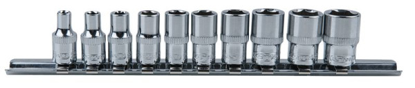 KS Tools 1/4" CHROMEplus zeskant dopsleutelset, 10-delig 4-13mm, 918.0620