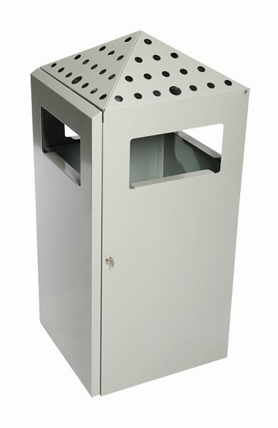 TKG afval-asbak combinatie PYRAMID nieuwzilver, 360065