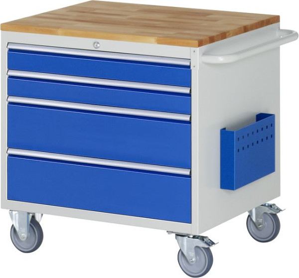 RAU montagewagen serie 7000, B770 x D650 x H795 mm, massief beukenhouten blad, laden: 2xH90, 2xH180 mm, 15-XL3.1A-B.11