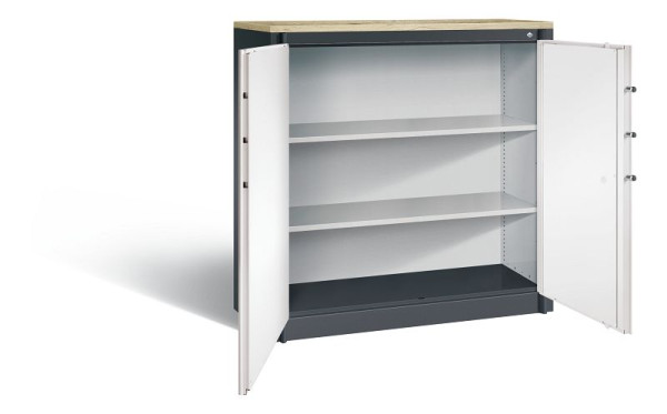 C+P brandbeveiligingskast Certos, H1226xB1200xD500mm, kleur: zwartgrijs / verkeerswit, dagschoot, 3 OH, 1181-00 S10556